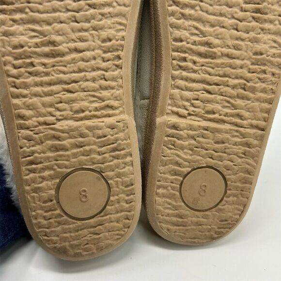 Clarks Women's Beige White Faux Fur Lined Clog Slippers Size 8 M Casual Slip On - Picture 10 of 13